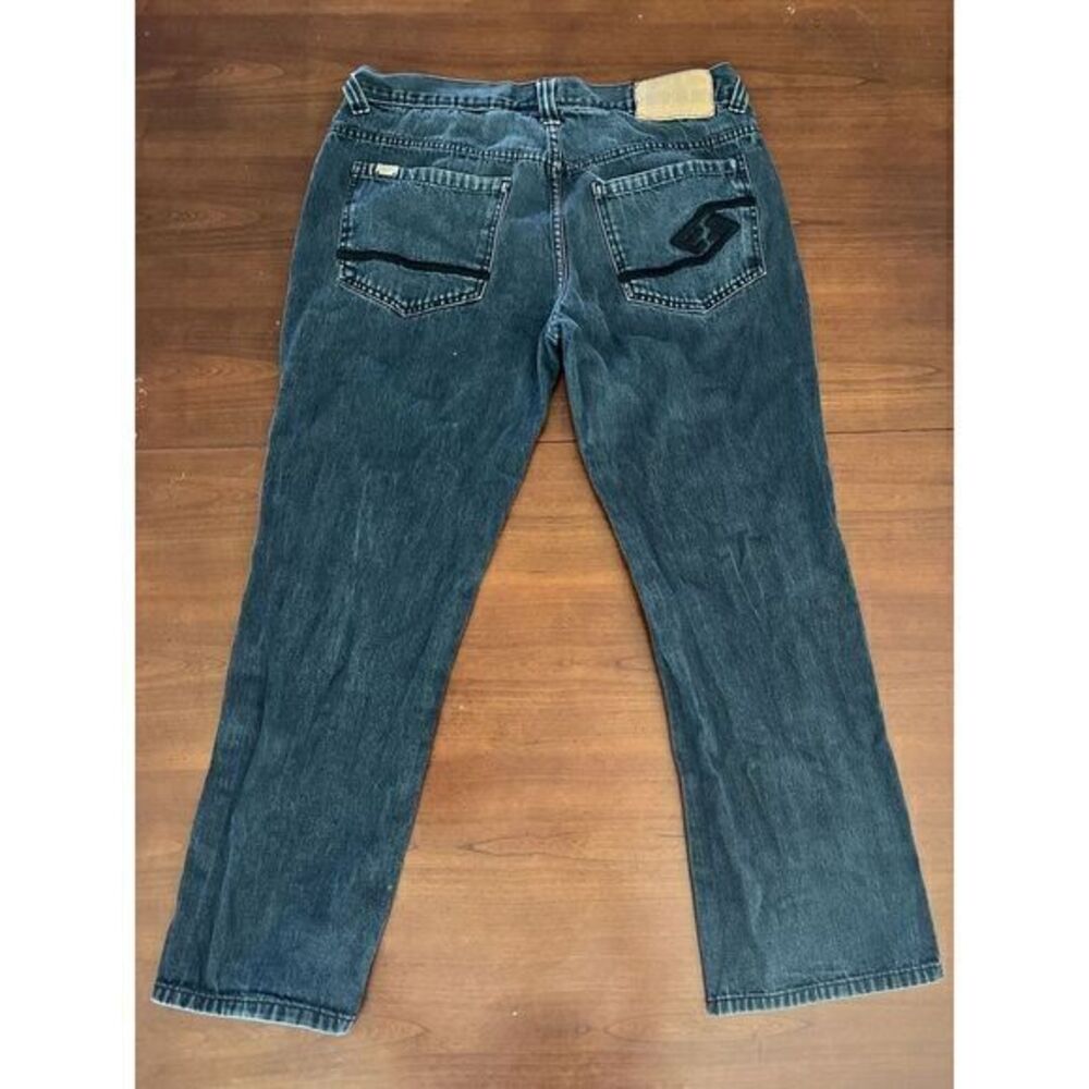 Enyce Mens Straight Leg Baggy Hip Hop‎ Y2K  Zip Fly Blue Denim Jeans 36x28 Vtg